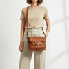 SWC162 Riveted Half-Moon Crossbody Bag