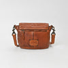 SWC162 Riveted Half-Moon Crossbody Bag