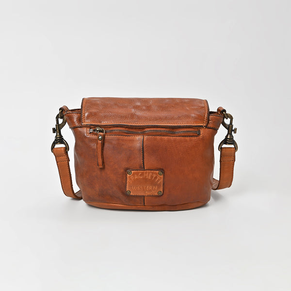 SWC162 Riveted Half-Moon Crossbody Bag