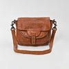 SWC162 Riveted Half-Moon Crossbody Bag