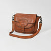 SWC162 Riveted Half-Moon Crossbody Bag