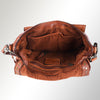 SWC164 Riveted Flap Fringe Crossbody