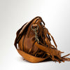 SWC164 Riveted Flap Fringe Crossbody
