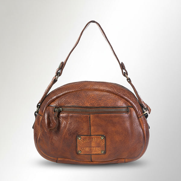 SWC167 Studded Arc Flap Shoulder Bag
