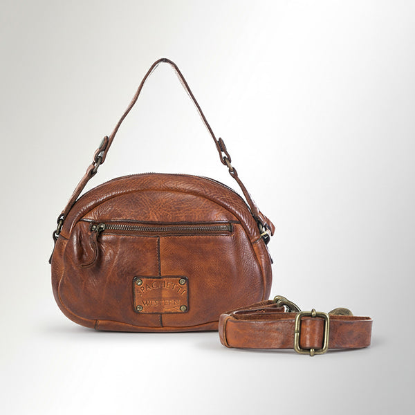 SWC167 Studded Arc Flap Shoulder Bag