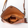 ADBGA168 American Darling Hand Tooled Floral Carved Genuine Leather Envelope Bag