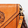 ADBGA168 American Darling Hand Tooled Floral Carved Genuine Leather Envelope Bag
