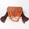 ADBGA169 American Darling Hand Tooled Genuine Leather Envelope with Fringes