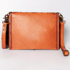 ADBGA169 American Darling Hand Tooled Genuine Leather Envelope with Fringes