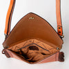 ADBGA169 American Darling Hand Tooled Genuine Leather Envelope with Fringes