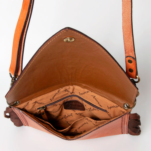 ADBGA169 American Darling Hand Tooled Genuine Leather Envelope with Fringes