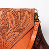 ADBGA169 American Darling Hand Tooled Genuine Leather Envelope with Fringes
