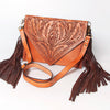 ADBGA169 American Darling Hand Tooled Genuine Leather Envelope with Fringes