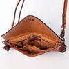 ADBGA170 American Darling Hand Tooled Genuine Leather Envelope Bag with Fringes