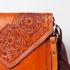ADBGA170 American Darling Hand Tooled Genuine Leather Envelope Bag with Fringes