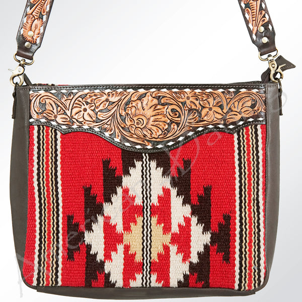 ADBGA172 American Darling Hand Woven Saddle Blanket & Tooled Leather Envelope