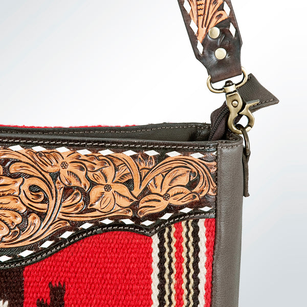 ADBGA172 American Darling Hand Woven Saddle Blanket & Tooled Leather Envelope