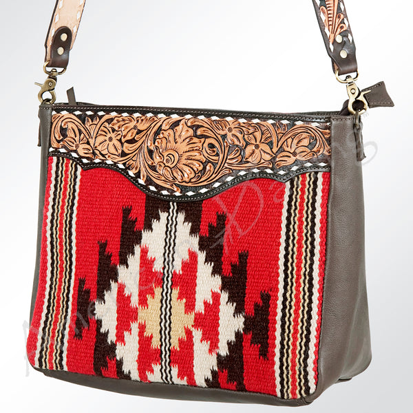 ADBGA172 American Darling Hand Woven Saddle Blanket & Tooled Leather Envelope