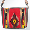 ADBGA174 American Darling Western Tooled Leather Aztec Pattern Crossbody Shoulder Bag