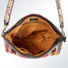ADBGA174 American Darling Western Tooled Leather Aztec Pattern Crossbody Shoulder Bag