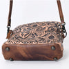 ADBG665 American Darling Hand Tooled Butterfly Floral Western Leather Small Cross body Bag
