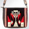 ADBGA175 American Darling Handcrafted Floral Tooled Leather Kilim Crossbody Purse