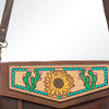 ADBGA176 American Darling Hand Tooled Floral Carved Leather Fringe Envelope Bag