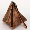 ADBG669 American Darling Handcrafted Pyramid Silhouette Western Leather wristlet Bag