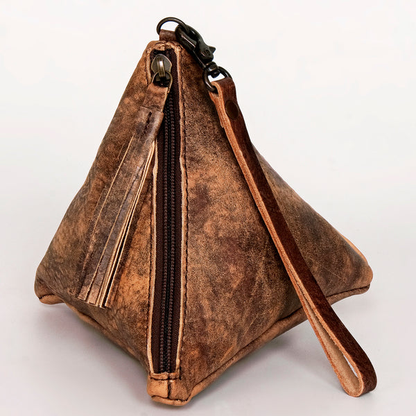 ADBG669 American Darling Handcrafted Pyramid Silhouette Western Leather wristlet Bag