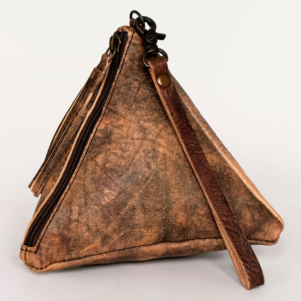 ADBG669 American Darling Handcrafted Pyramid Silhouette Western Leather wristlet Bag
