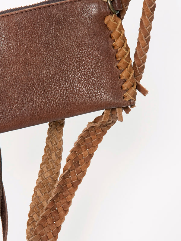 ADBGD133 American Darling Handcrafted Leather Small Cross body Bag with Braided Strap