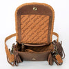 ADBGD134 American Darling Handcrafted Leather Cross body Bag with Long Fringes & Braided Trim