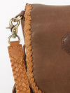 ADBGD134 American Darling Handcrafted Leather Cross body Bag with Long Fringes & Braided Trim