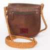 ADBGD136 American Darling Handcrafted Leather Cross body Bag with Artisan Braided Trim