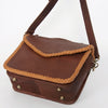 ADBGD137 American Darling Handcrafted Leather Envelope Bag with Artisan Braided Trim