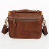 ADBGD137 American Darling Handcrafted Leather Envelope Bag with Artisan Braided Trim