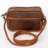 ADBGD138 American Darling Handcrafted Leather Small Cross body Bag with Artisan Braided Trim