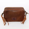 ADBGD138 American Darling Handcrafted Leather Small Cross body Bag with Artisan Braided Trim