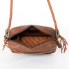 ADBGD138 American Darling Handcrafted Leather Small Cross body Bag with Artisan Braided Trim