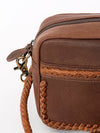 ADBGD138 American Darling Handcrafted Leather Small Cross body Bag with Artisan Braided Trim