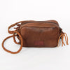 ADBGD139 American Darling Handcrafted Leather Crossbody Bag with Fringes & Braided Trim
