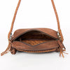 ADBGD139 American Darling Handcrafted Leather Crossbody Bag with Fringes & Braided Trim
