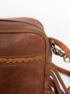 ADBGD139 American Darling Handcrafted Leather Crossbody Bag with Fringes & Braided Trim