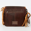 ADBGD141 American Darling Handcrafted Leather Cross body Bag with Stone & Long Fringes