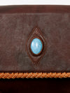 ADBGD141 American Darling Handcrafted Leather Cross body Bag with Stone & Long Fringes