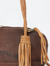 ADBGD144 American Darling Handcrafted Leather Speedy Bag with Braided Handles & Fringes