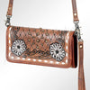 ADBG486 American Darling Hand Tooled Floral Leather Western Crossbody Bag