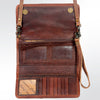 ADBG486 American Darling Hand Tooled Floral Leather Western Crossbody Bag