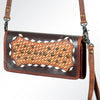 ADBG486 American Darling Hand Tooled Floral Leather Western Crossbody Bag