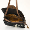 ADBG681 American Darling Hand-Tooled Western Leather Hair-On Hide Wallet Crossbody Bag